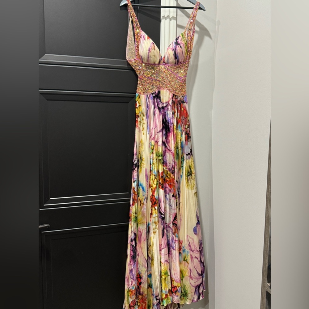 Jovani peacock dress
